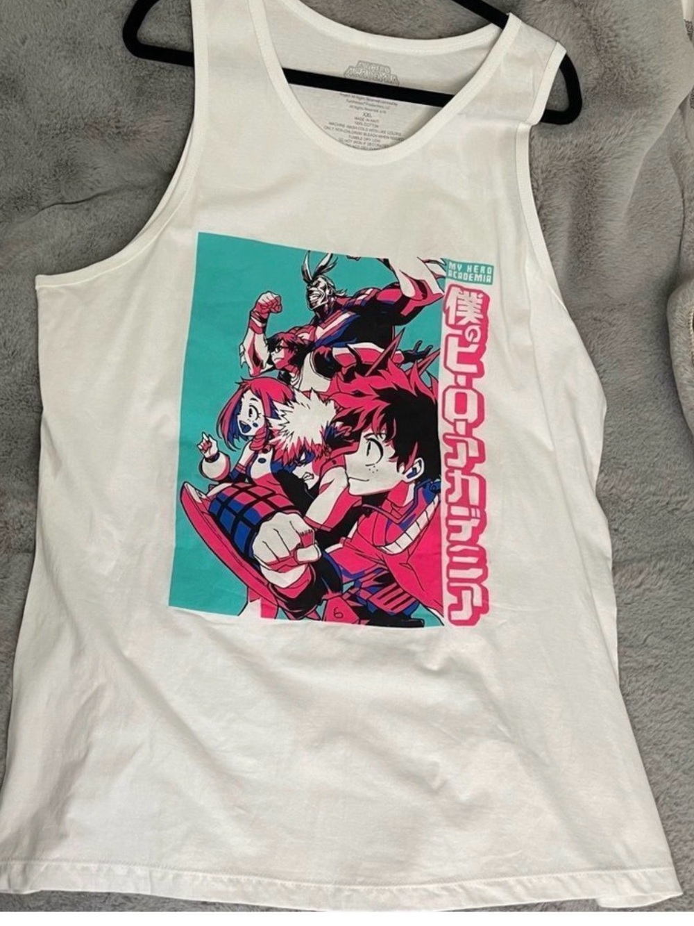 My Hero Academia Group Graphic Tank Top White Anime Men's Size XXL NWOT Cotton
